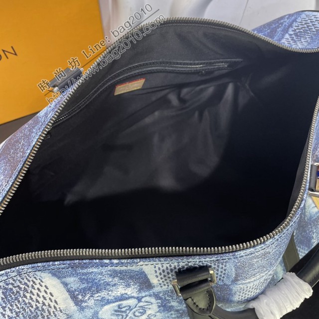 路易威登2022专柜新款手袋 N50069 路易威登Keepall BANDOULIèRE旅行袋 LV大号格纹男士手提旅行包  ydh4639